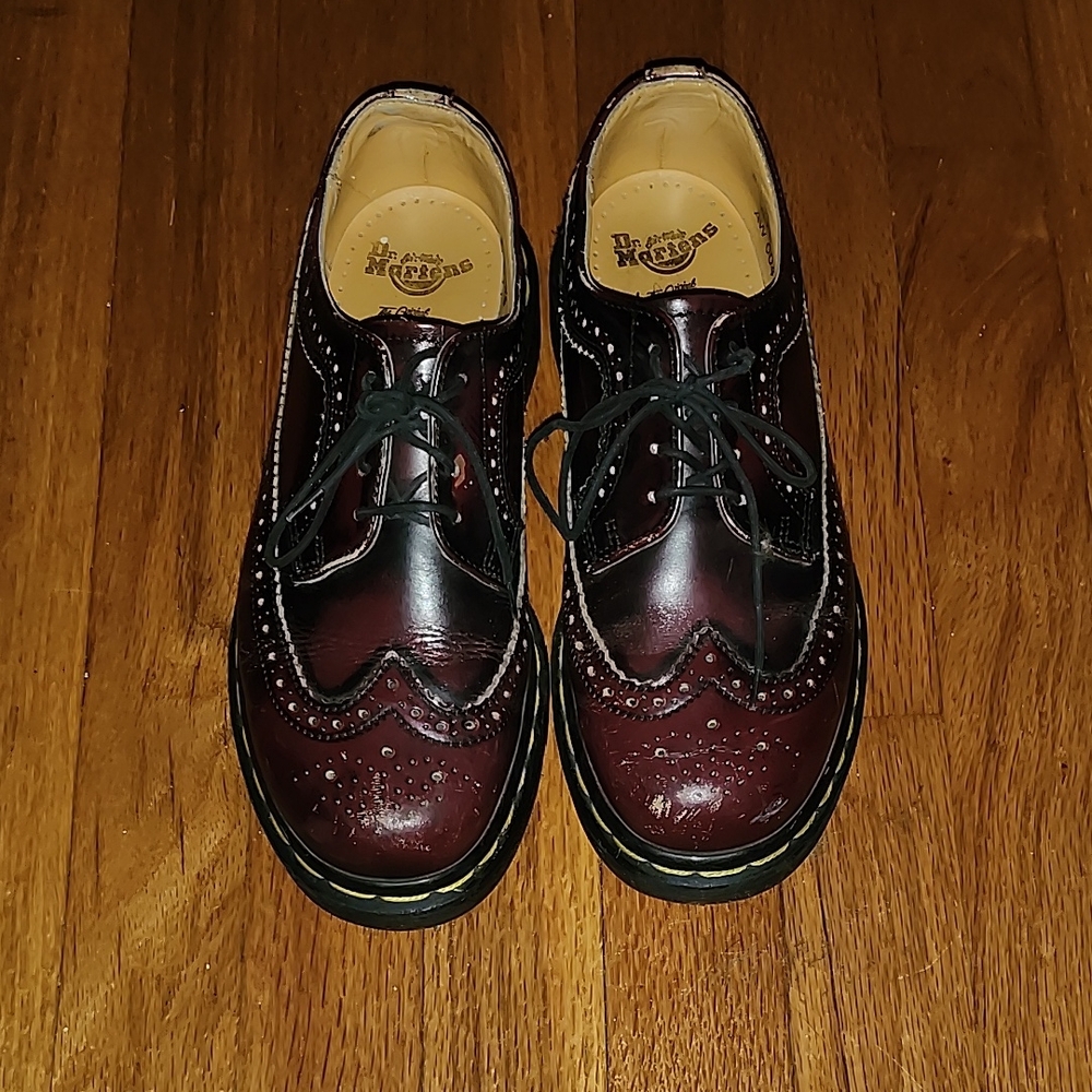 Dr. Martens Dark Red Brogue Oxfords